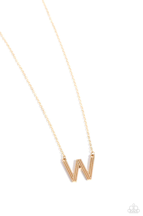 Leave Your Initials W Gold