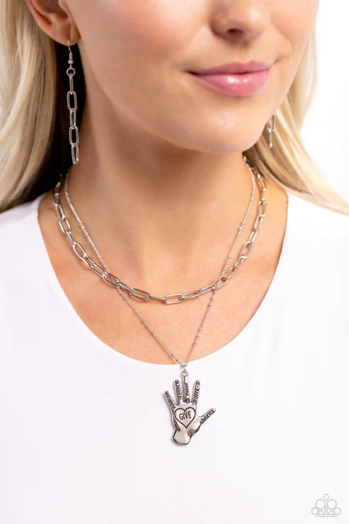 Giving A Hand Silver