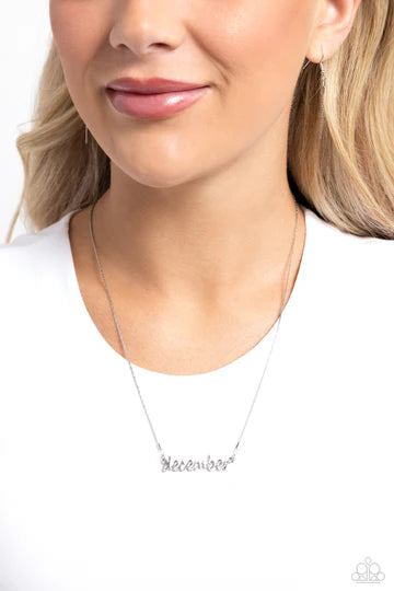 Birth Month Bling December Silver