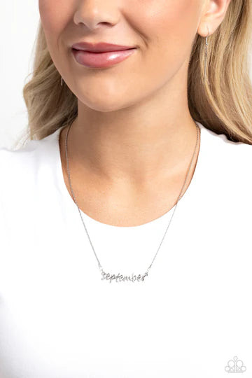 Birth Month Bling September Silver
