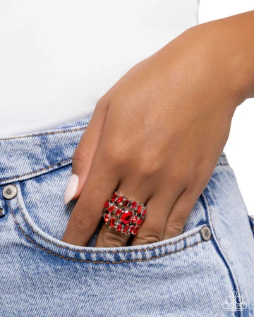Strategically Shimmery Red