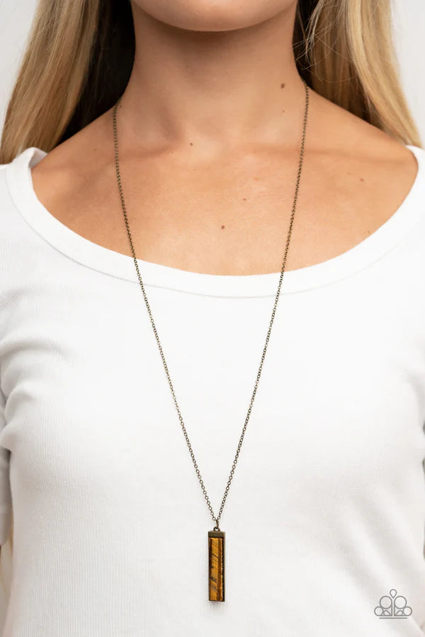 Set In Gemstone Brass