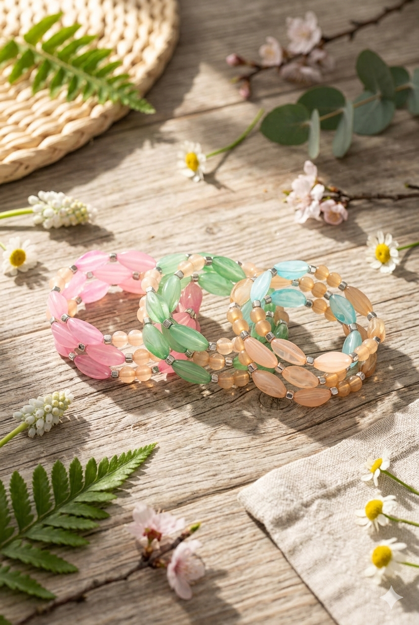 Jewels of Peace Prosperity and Perseverance Stretch Bracelets