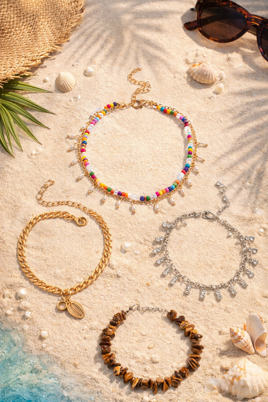 Jewels of Peace Prosperity and Perseverance Anklets Collection