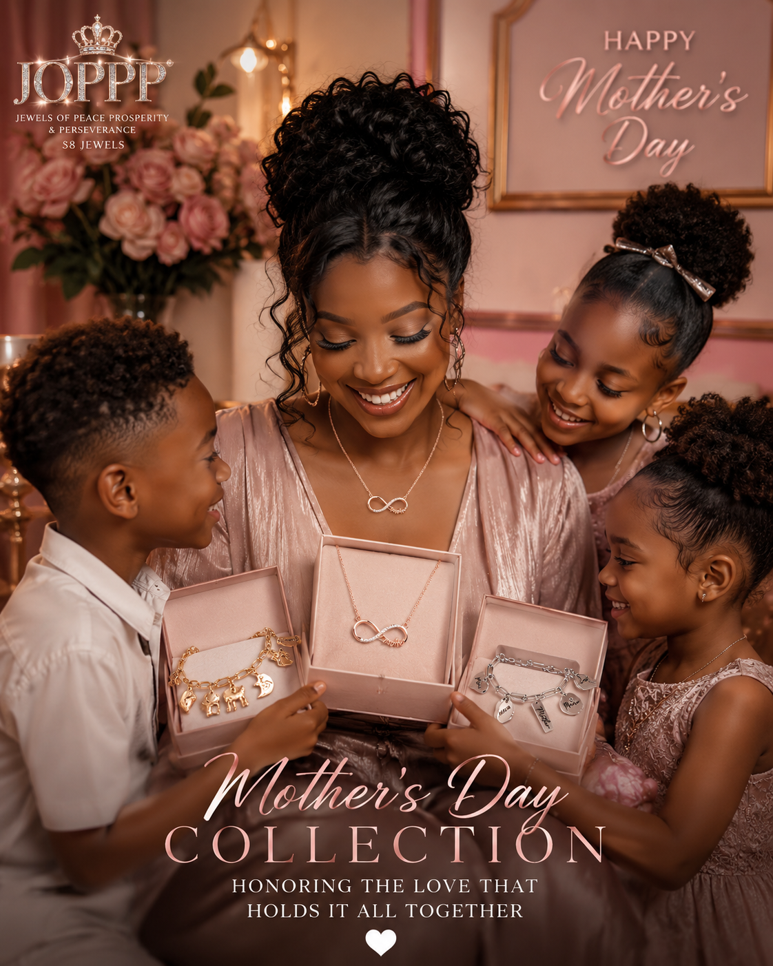 Jewels of Peace Prosperity and Perseverance Mother's Day