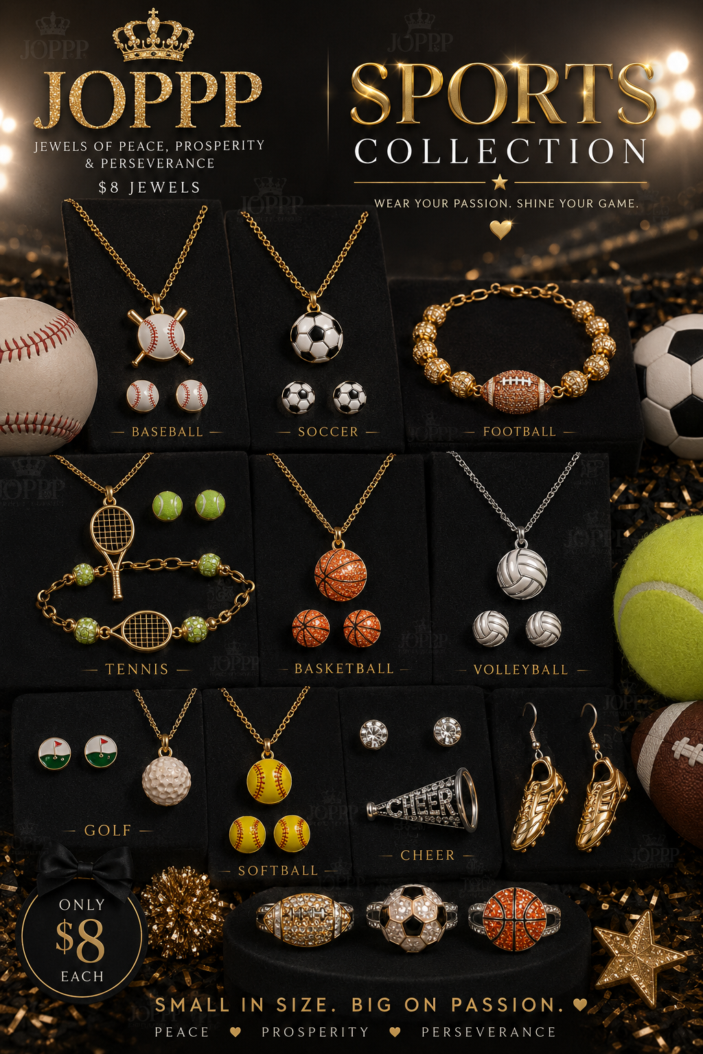 Jewels of Peace Prosperity and Perseverance Sports Collection