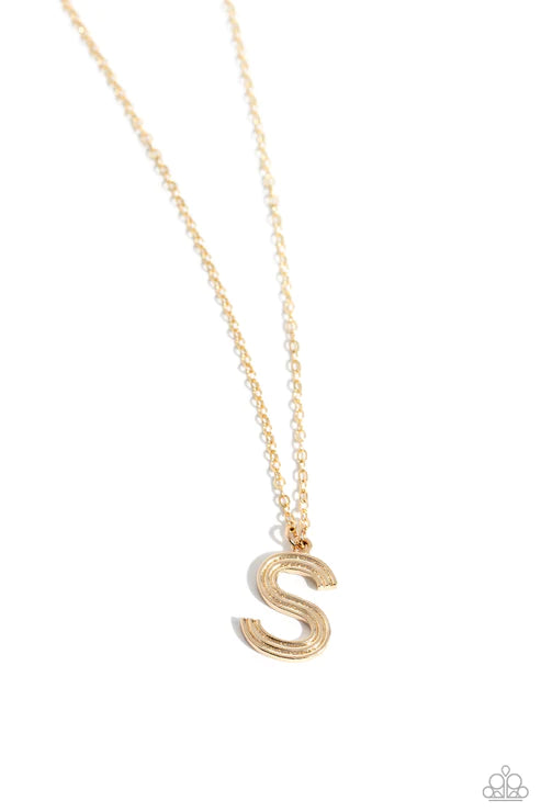 Leave Your Initials S Gold