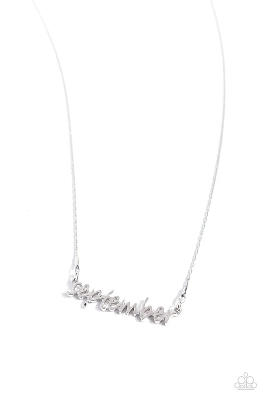 Birth Month Bling September Silver