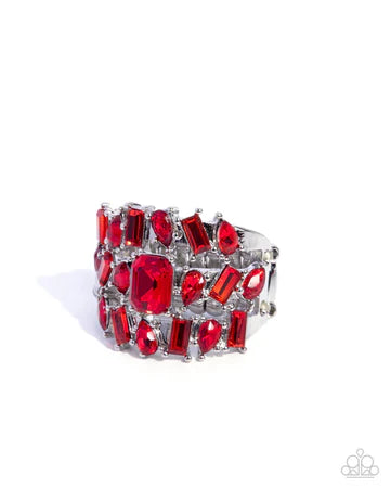 Strategically Shimmery Red