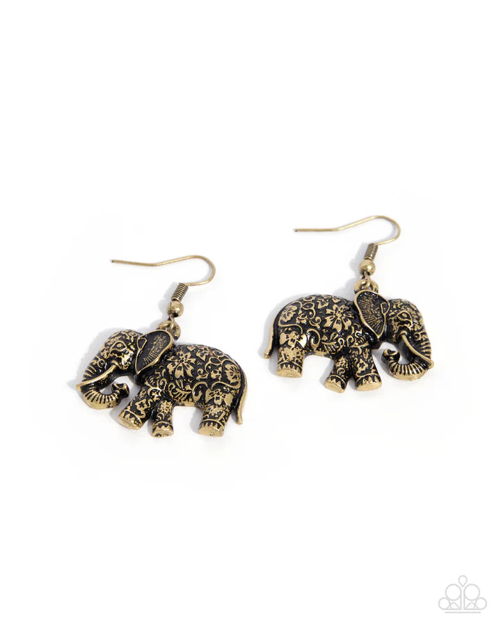 Emellished Elephant Brass