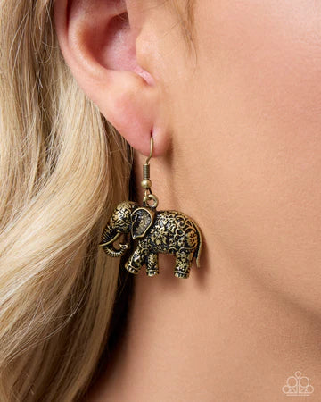Emellished Elephant Brass