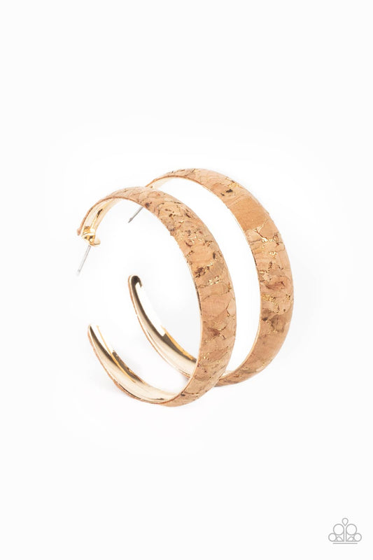A CORK In The Road Gold Hoop